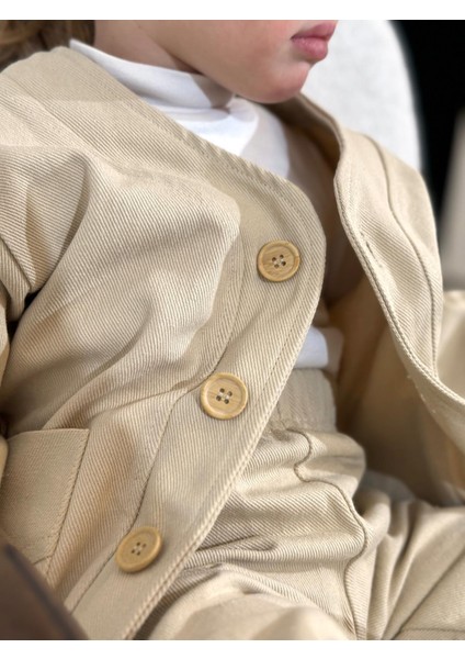 Çocuk Oversize Gabardin Pantalonlu 2 Li Alt Üst Takım fırsatları