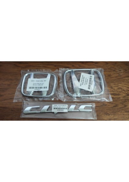 Honda Civic Fd6 2007-2012 Ön Arka Arma Logo Civic Bagaj Yazısı Civic Ön Arka Logo Cıvıc Bagaj Yazısı
