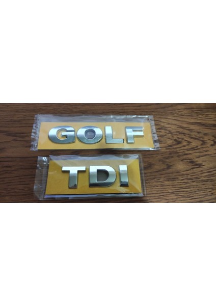 Vw Golf 6 - Golf 7 Bagaj Yazısı 2009 - 2017 Tdi Krom Arka Bagaj Yazısı Set