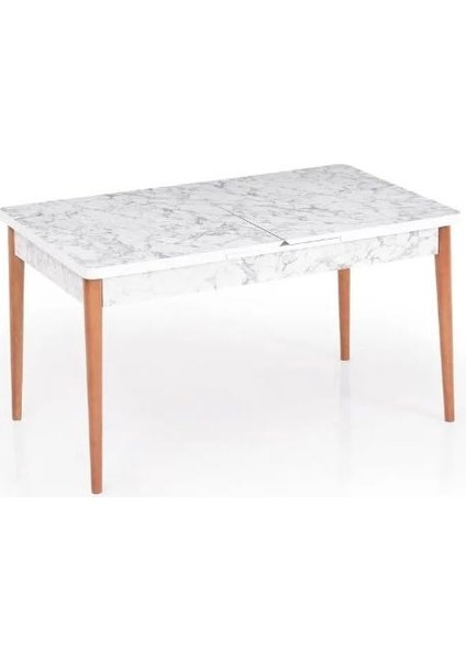 Yemek Masası Açılabilir 6 kişilik 80X130 Beyaz Mermer modelleri