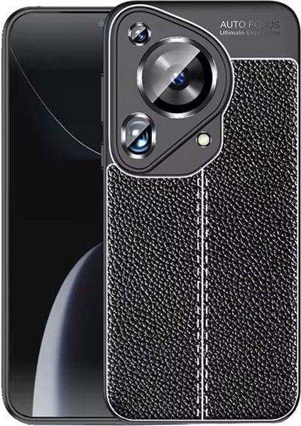 Huawei Pura 70 Ultra Kılıf Niss Deri Desen Silikon