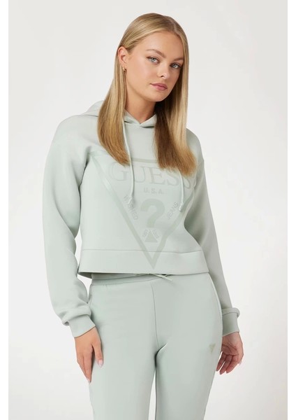Kadın Önde Üçgen Logolu Scuba Sweatshirt