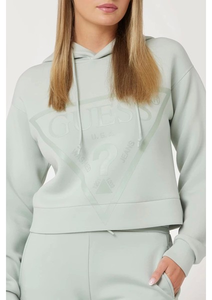 Kadın Önde Üçgen Logolu Scuba Sweatshirt