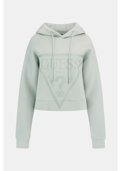 Kadın Önde Üçgen Logolu Scuba Sweatshirt