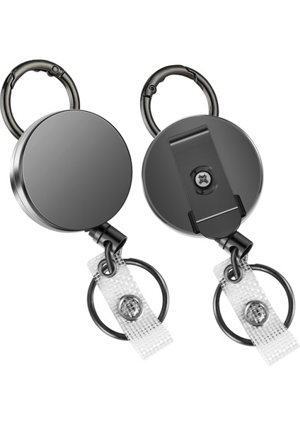 Paket Ağır Hizmet Tipi Geri Çekilebilir Rozet Tutucu Makaraları, Metal Kimlik Kartı Tutucu Kemer Klipsi ile Anahtarlık Isim Kartı Anahtarlık (Yurt Dışından) fiyatları