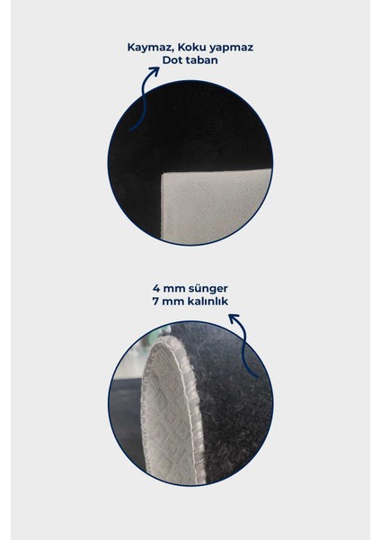 Yıkanabilir Kaymaz Taban Siyah Post Peluş Halı Kesme Yolluk Oturma Odası Salon Yatak Odası Halısı fırsatları