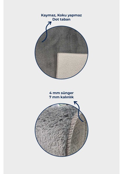 Yıkanabilir Kaymaz Taban Antrasit Post Peluş Halı Kesme Yolluk Oturma Odası Salon Yatak Odası Halısı fırsatları