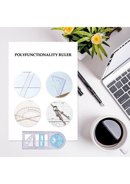 2 Adet Çok Fonksiyonlu Geometrik Cetvel Plastik Daire Çizim Aracı Çizim Şablonları Temizle Grafik Tasarım Araçları (Yurt Dışından) fırsatları