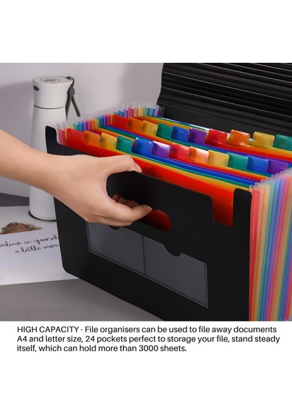 Genişleyen Dosya Klasörü 24 Cepler Taşınabilir Gökkuşağı A4 Dosya Düzenleyici Kendinden Ayaklı Akordeon Belge Dosyalama Kutusu (Yurt Dışından) fiyatları