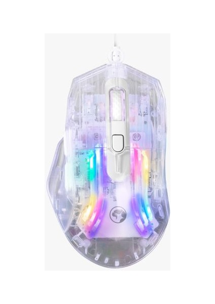 M413 Şeffaf RGB Optik Kablolu Oyuncu Mouse