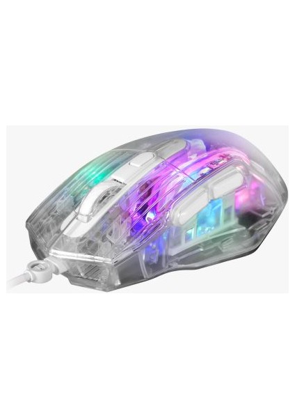 M413 Şeffaf RGB Optik Kablolu Oyuncu Mouse