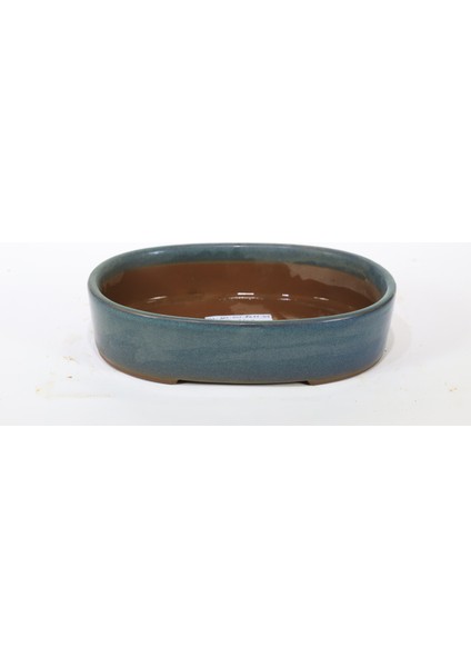 Oval Bonsai Saksısı Japon No-11-Sırlı Su Yeşili (21 Cm) fiyatları