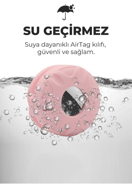 Airtag Uyumlu Silikon Kılıf Köpek Tasmasına Takılabilir Yıkanabilir Yüksek Kalite