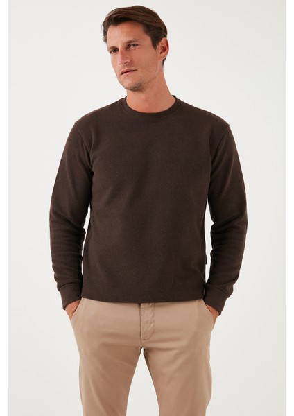 Slim Fit Bisiklet Yaka Pamuklu Kazak Erkek Kazak 456201 fiyatları