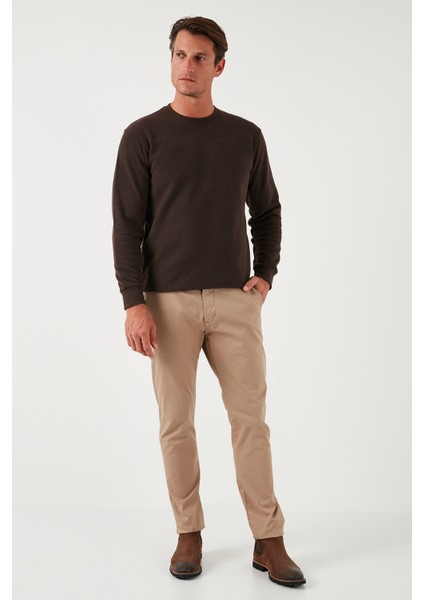 Slim Fit Bisiklet Yaka Pamuklu Kazak Erkek Kazak 456201 modelleri