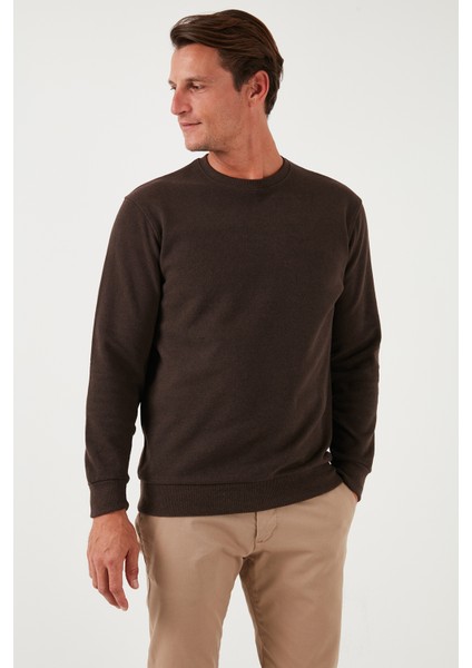 Slim Fit Bisiklet Yaka Pamuklu Kazak Erkek Kazak 456201 fırsatları