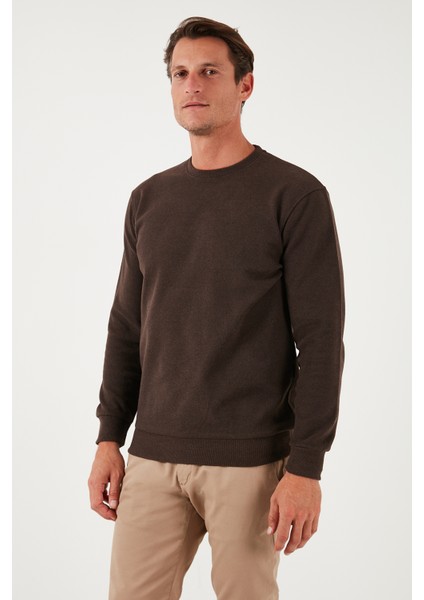 Slim Fit Bisiklet Yaka Pamuklu Kazak Erkek Kazak 456201 indirimleri