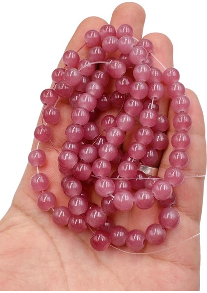 8 mm Cam Boncuk Tesbih Aksesuar Boncuk Bead (2 Dizi)