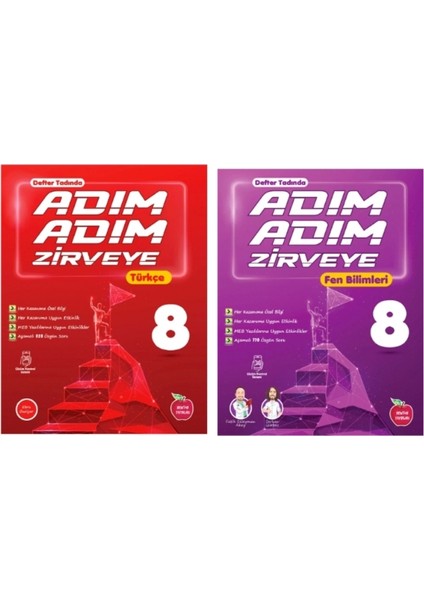 8. Sınıf Adım Adım Zirveye Türkçe - Adım Adım Zirveye Fen Bilimleri Soru Bankası
