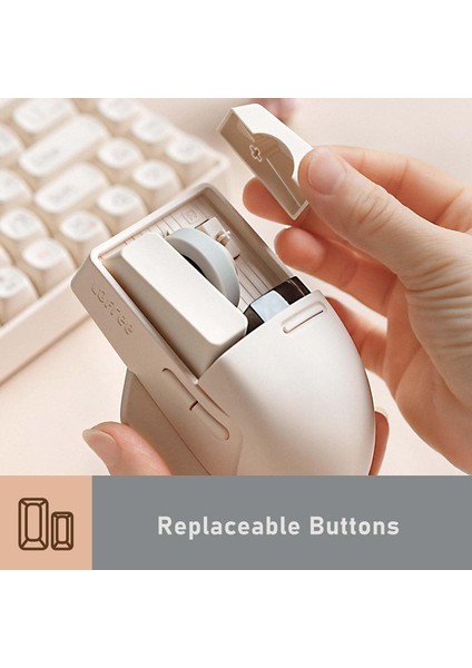 Touch Pbt Kablosuz Mouse Bluetooth, Kablolu Bağlantı, Şarj Edilebilir, Gri