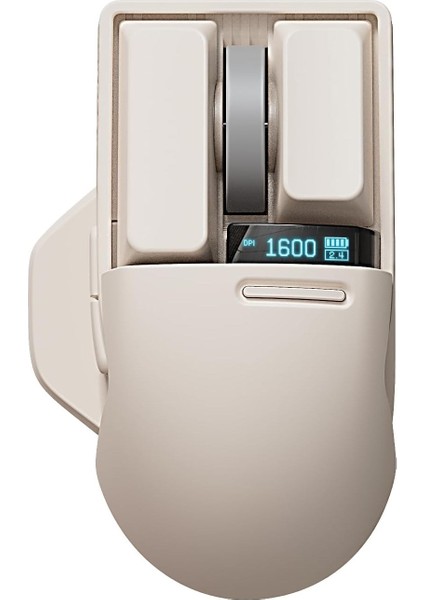 Touch Pbt Kablosuz Mouse Bluetooth, Kablolu Bağlantı, Şarj Edilebilir, Krem