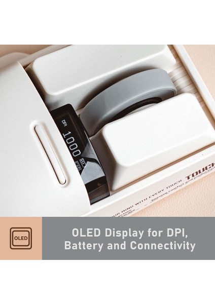 Touch Pbt Kablosuz Mouse Bluetooth, Kablolu Bağlantı, Şarj Edilebilir, Krem fırsatları