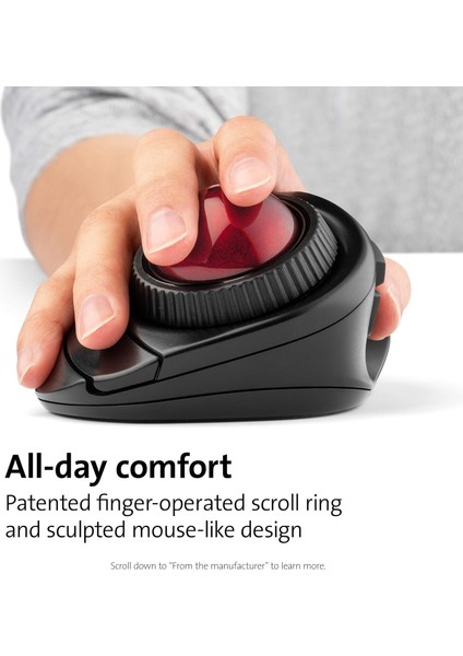 Orbit Fusion Kablosuz Trackball (K72363WW), Siyah fiyatları