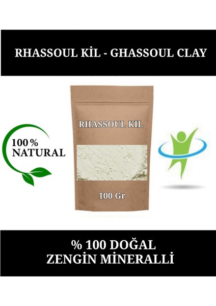 Rhassoul Kil 100 gr (Ghassoul Kil) Rhassoul Kil Maskesi Rhassoul Toz Kil.