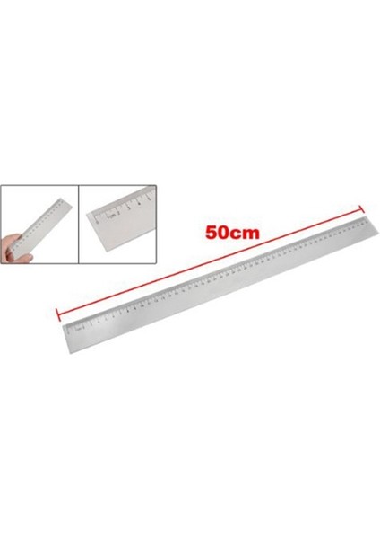 50CM Şeffaf Plastik Ölçme Uzun Düz Santimetre Cetvel (Yurt Dışından) fiyatları