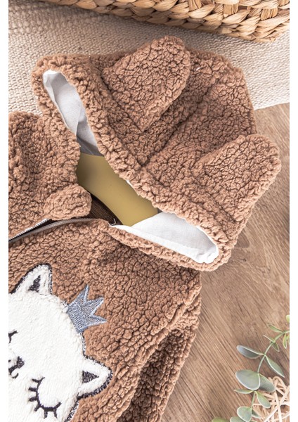 Kedi Figürlü Peluş Welsoft Kız/erkek Bebek Tulum