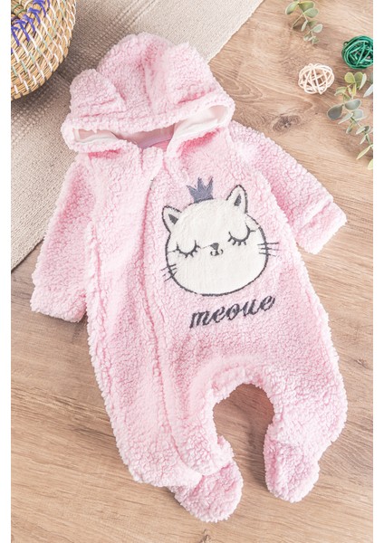 Kedi Figürlü Peluş Welsoft Kız/erkek Bebek Tulum