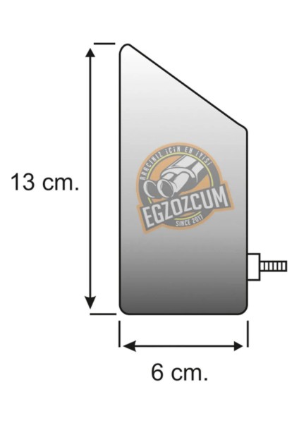 60 Mm. Tekli Somunlu Krom Egzoz Eksoz Ucu Uyumlu