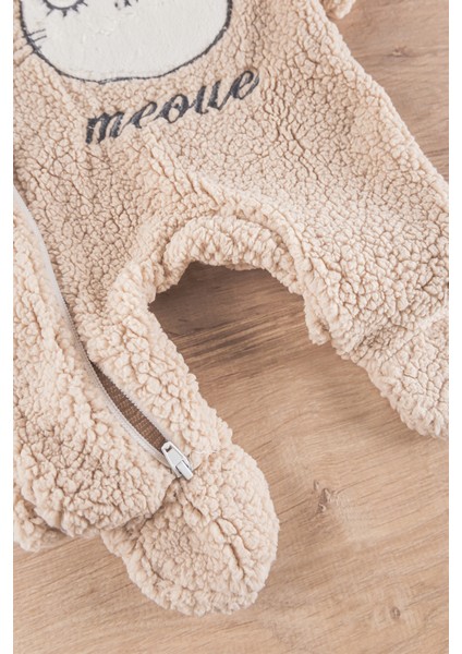 Kedi Figürlü Peluş Welsoft Kız/erkek Bebek Tulum