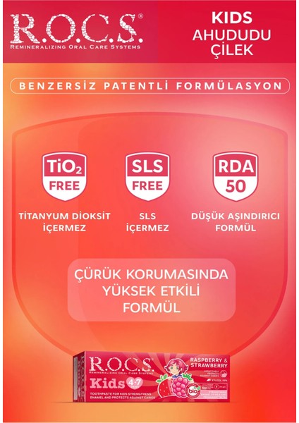 Kids 4-7 Yaş Ahududu-Çilek Diş Macunu 35 ml