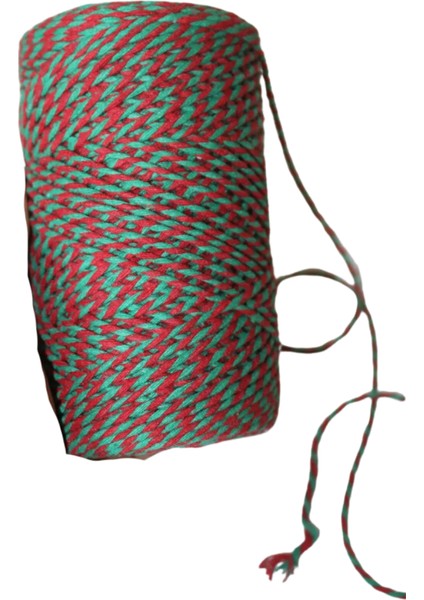 Hediye Paketleme Ipi 10 Metre, Marteniçka Ipi, Kırmızı Beyaz Yıl Başı Ipi