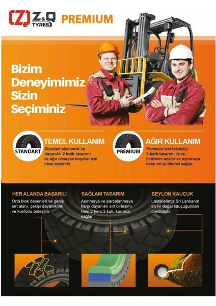 7.00-15 Achiever Plus Segmanlı Dolgu Forklift Lastiği