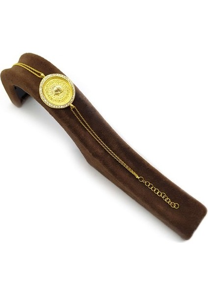 Zirkon Taşlı Çeyrekli Bayan Gümüş Bileklik modelleri