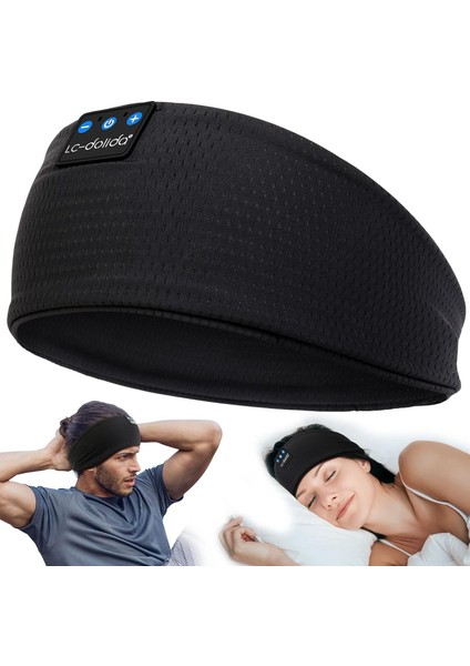 Uyku Maskesi - Kablosuz Kulaklıklar - Bluetooth 5.2 - Obsidyen