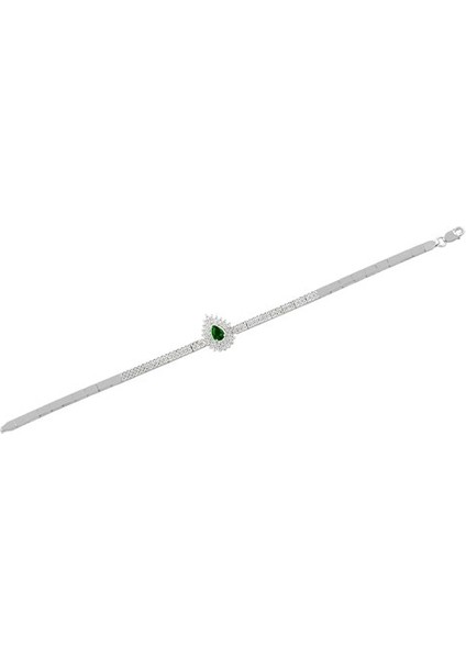 Dionisos Zümrüt Taşlı Su Yolu Gümüş Bileklik fiyatları