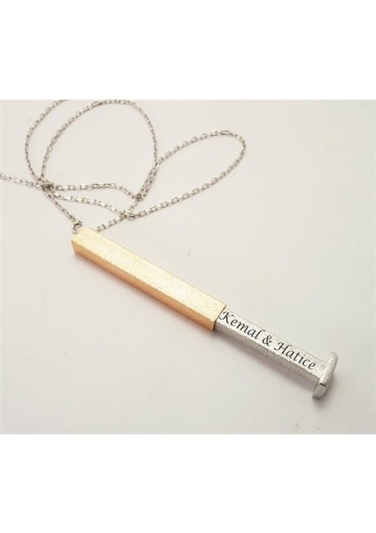 Nested Gizli Isimli Bayan Gümüş Kolye Mat Model