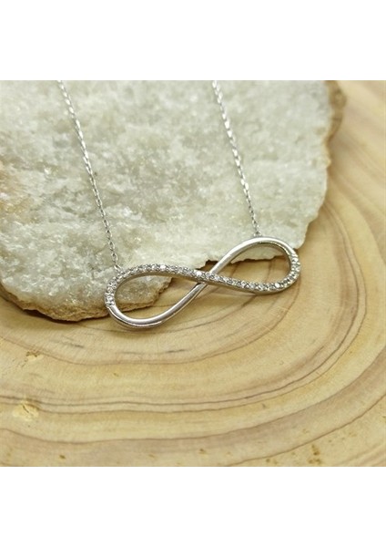 Zirkon Yolu Sonsuzluk Bayan Gümüş Kolye Gklzırknson-Gms fiyatları
