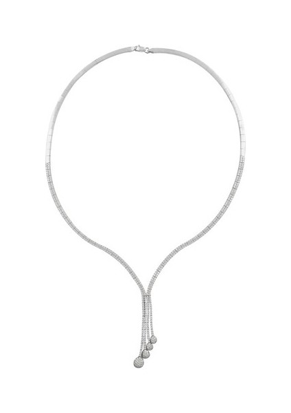 Ilyada Zirkon Taşlı Bayan Gümüş Kolye