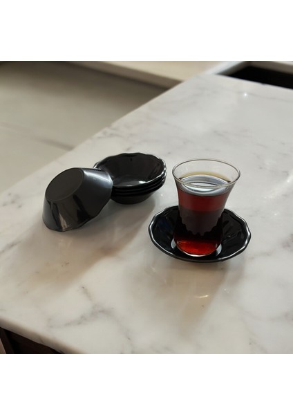 12 Adet Çay Tabağı Bardak Altlığı Plastik