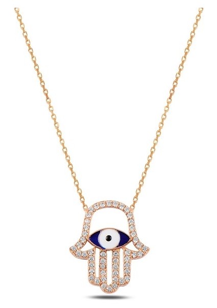 Kadın Gümüş Kolye Gklftmanam2-Ros