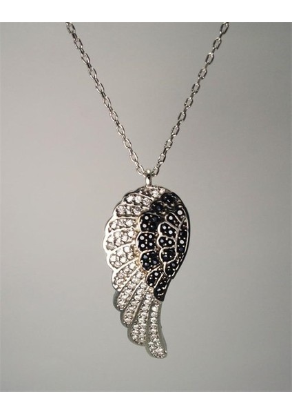 Büyük Boy Melek Kanadı Bayan Gümüş Kolye fiyatları