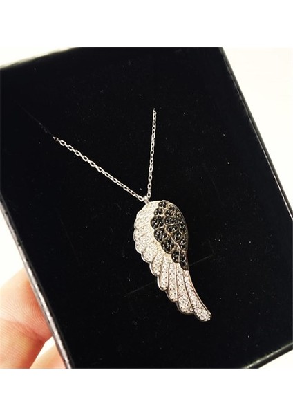 Büyük Boy Melek Kanadı Bayan Gümüş Kolye modelleri