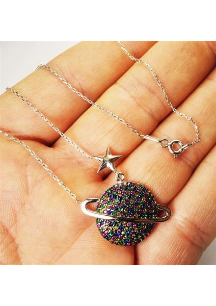 Gezegen Modeli Bayan Gümüş Kolye fiyatları