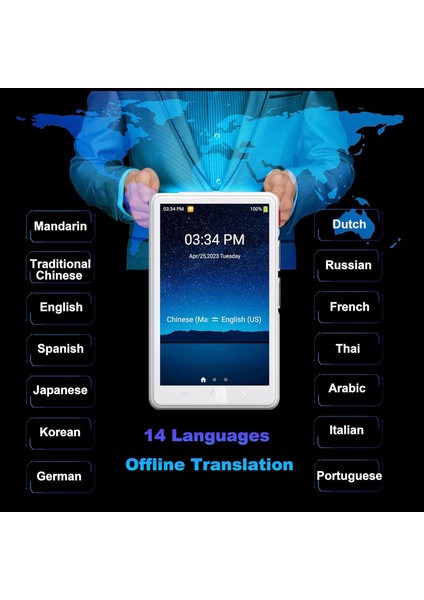 139 Dil Beyaz İki Yönlü Aı Ses Tercümanı Cihazı