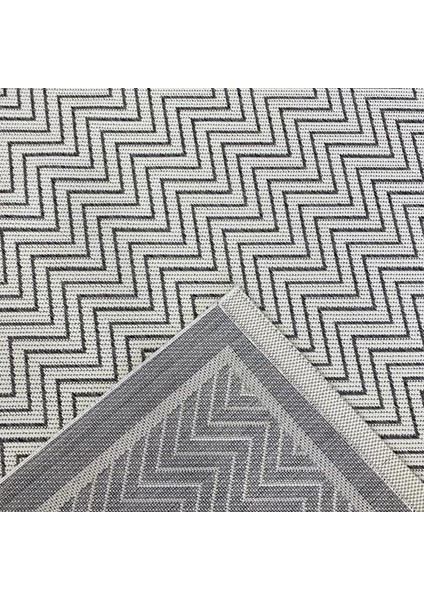 Jüt Sisal Gri Beyaz Makine Halısı 9718