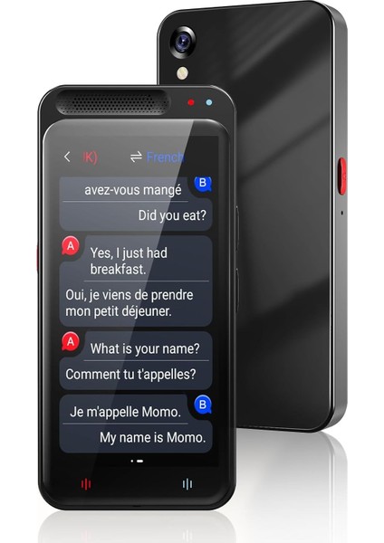 4 İnç Ekran 138 Dil İki Yönlü Anında Tercüman Cihazı